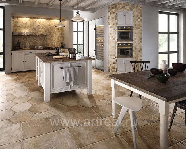 Керамогранит Native от Ceramica Sant Agostino в отделке кухни