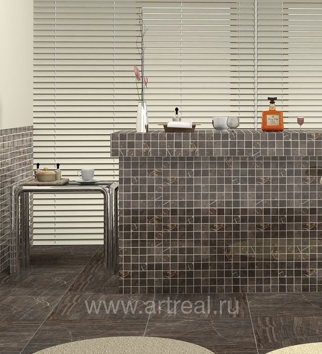 Мозаика Colori Viva Natural Stone в отделке столешницы Мозаика Colori Viva Natural Stone в отделке столешницы