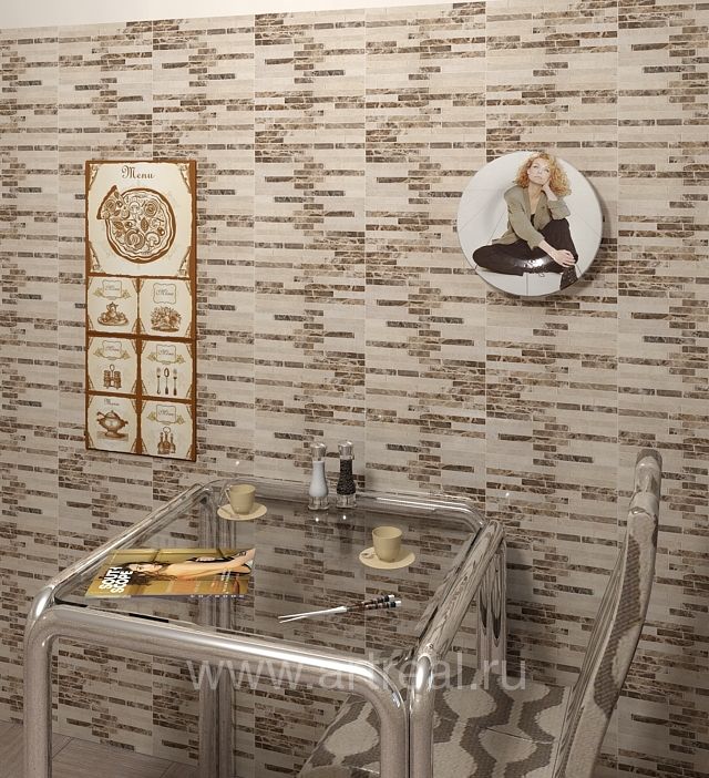 Кухня в отделке мозаикой Colori Viva Natural Stone Кухня в отделке мозаикой Colori Viva Natural Stone