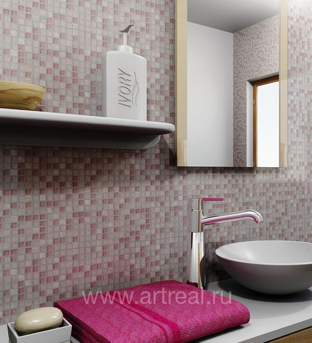Ванная в отделке мозаикой Colori Viva Marmol