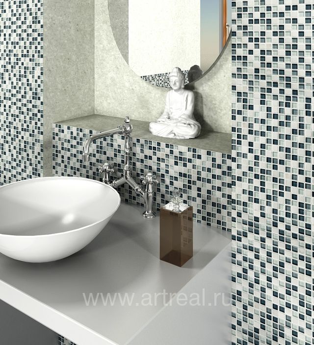 Стена в облицовке мозаикой Colori Viva Marmol