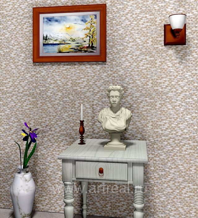 Стена в облицовке мозаикой Colori Viva Marmol