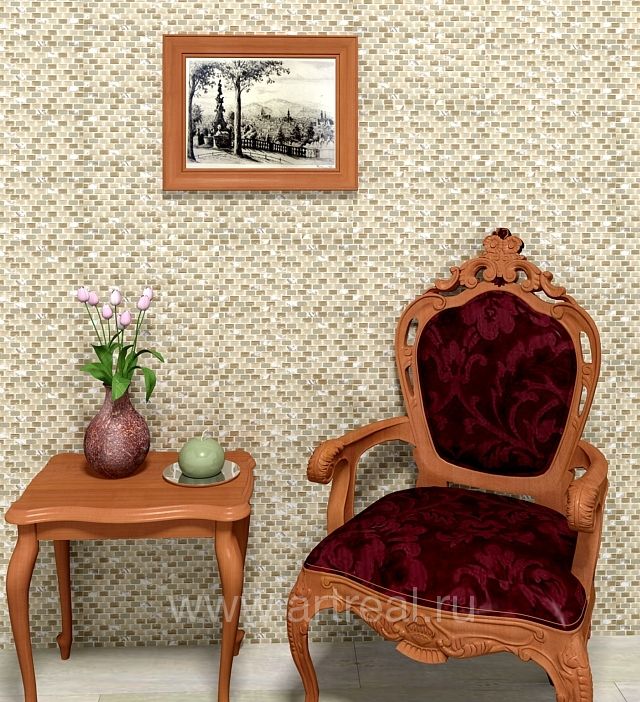 Стена в облицовке мозаикой Colori Viva Marmol