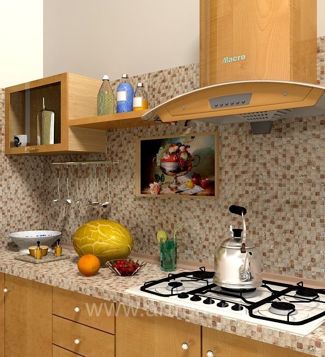 Кухонный фартук в облицовке мозаикой Colori Viva Marmol