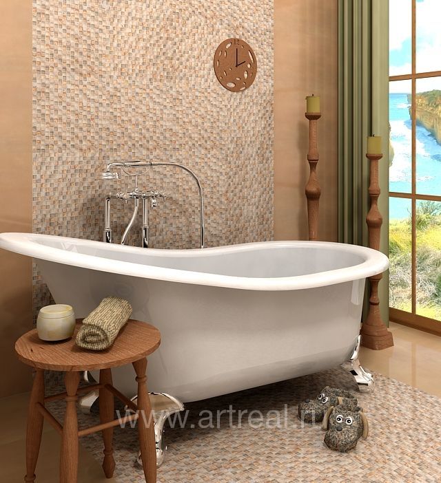 Стена и пол в облицовке мозаикой Colori Viva Marmol