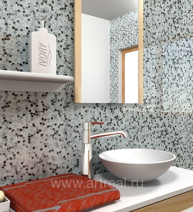 Стена в отделке мозаикой Colori Viva Crystal Стена в отделке мозаикой Colori Viva Crystal