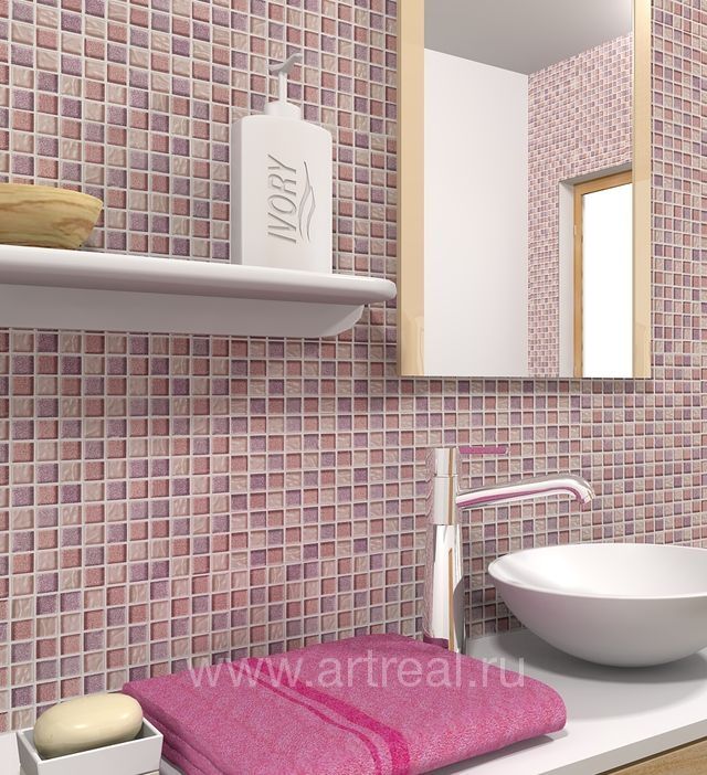 Стена в отделке мозаикой Colori Viva Crystal Стена в отделке мозаикой Colori Viva Crystal