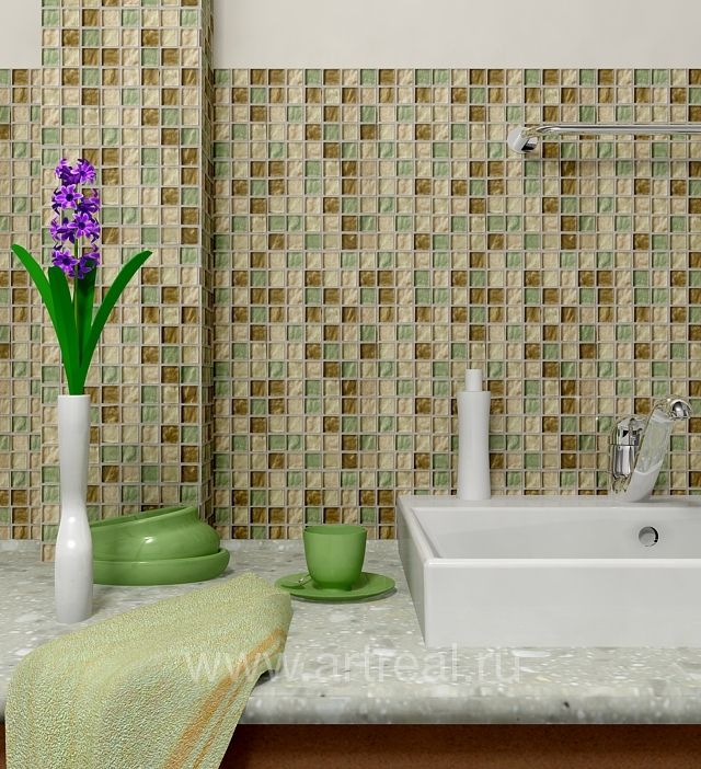 Стена в отделке мозаикой Colori Viva Crystal Стена в отделке мозаикой Colori Viva Crystal