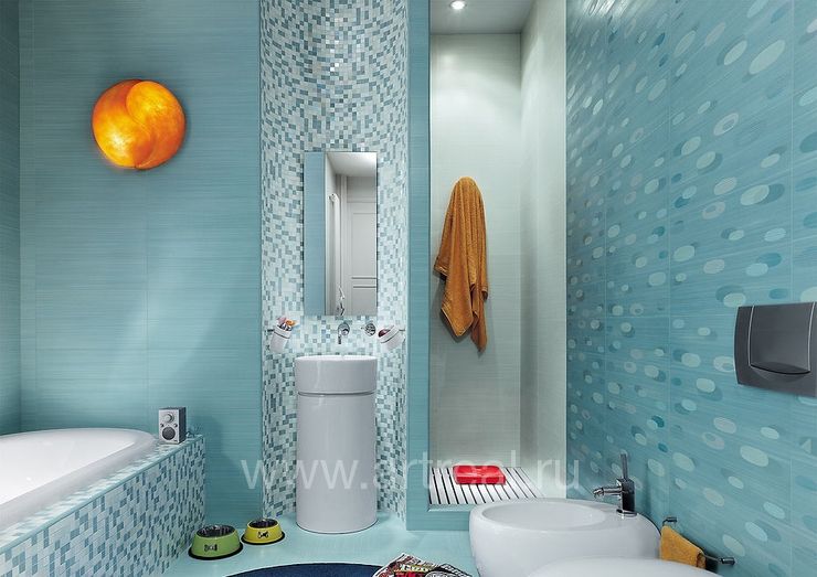 Интерьер керамической плитки Fap Ceramiche Velvet в цвете Blue. Интерьер керамической плитки Fap Ceramiche Velvet в цвете Blue.