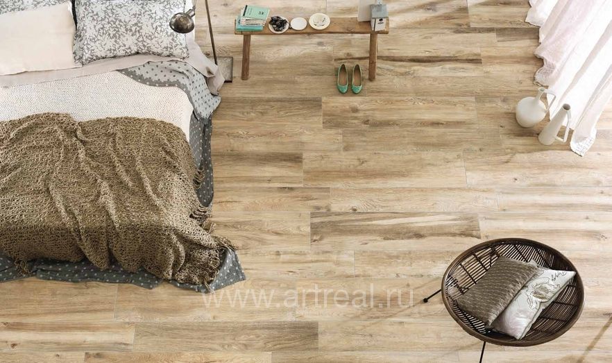 Пол спальни в отделке керамогранитом  Novabell My Space