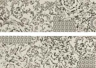 Gardenia (Versace) Gold декор Patchwork Bianco/Platino 75*25