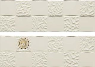 Gardenia (Versace) Gold декор Acqua/Dama Decorato Bianco/Platino 75*25