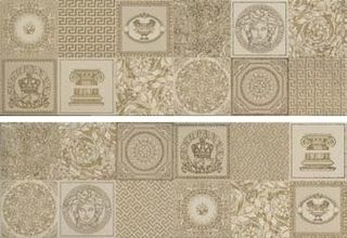 Gardenia (Versace) Gold декор Patchwork Decorati Crema/Oro 75*25