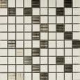 Gardenia (Versace) Gold мозаика Mosaici Riga Bianco/Platino 25*25