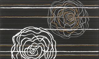 Dado 1000Tracce декор Orme Nero B 33.3*20