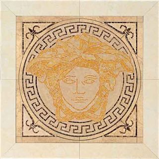 Gardenia (Versace) Palace Riv. панно Medusa Marmo Oro 50*50