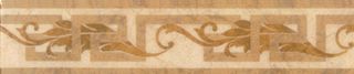 Gardenia (Versace) Palace Riv. бордюр 008851 Fas.Foglia Beige Lev. 19.7*4