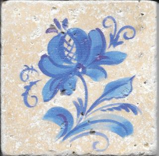 Травертин Provance декор Decor Гжель-4 10*10