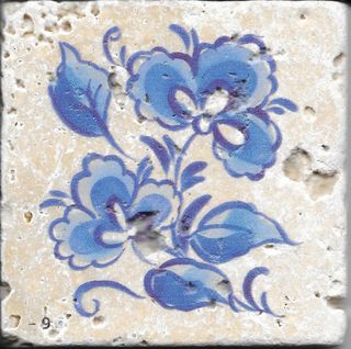 Травертин Provance декор Decor Гжель-8 10*10