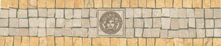 Gardenia (Versace) Palace Pav. бордюр 8662 Fascia Rete Medusa Oro/Almond 19.7*4.2