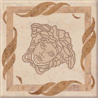 Gardenia (Versace) Palace Pav. вставка 14626 Tozzetti Foglia Beige 5.7*5.7