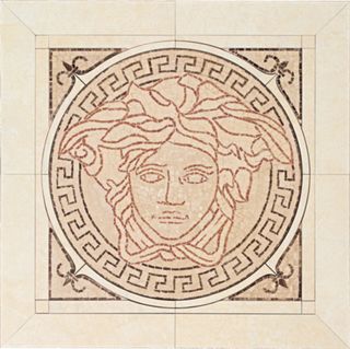 Gardenia (Versace) Palace Pav. 14231 Rosoni Medusa In Ceramica Medusa Rosa/Almond