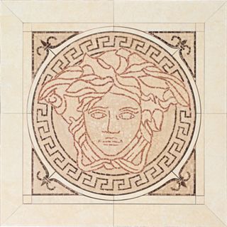 Gardenia (Versace) Palace Pav. панно 14231 Rosoni Medusa In Ceramica Medusa Rosa/Almond 41*41