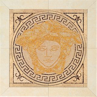 Gardenia (Versace) Palace Pav. 14235 Rosoni Medusa In Ceramica Medusa Oro