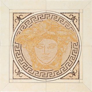 Gardenia (Versace) Palace Pav. 14236 Rosoni Medusa In Ceramica Medusa Oro/Almond