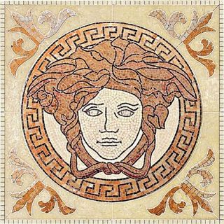 Gardenia (Versace) Palace Pav. панно 14220 Rosoni In Pietra Naturale Medusa Almond 82*82