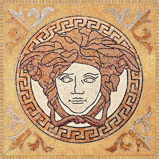 Gardenia (Versace) Palace Pav. панно 14222 Rosoni In Pietra Naturale Medusa Rosa 82*82