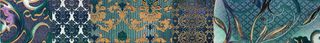 Impronta Shine бордюр SH05LA Batik Turchese Listello A 59*8
