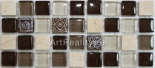 Bars Crystal Миксы с декорами мозаика HSO 997 30*30