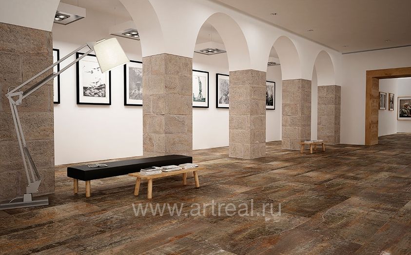 Керамогранит Apavisa Cast Iron в интерьере