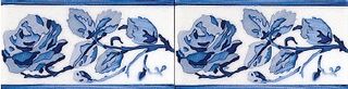 Adex Modernista декор Cenefa Rosas PB Azul C/C B 15*7.5