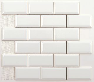 Adex Neri мозаика Biselado PB Blanco Z (5х10) Enmallado 30.5*30.9