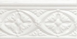 Adex Neri бордюр Relieve Bizantino Blanco Z 7.5*15