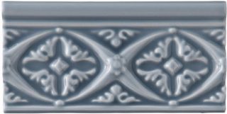 Adex Neri бордюр Relieve Bizantino Storm Blue 7.5*15