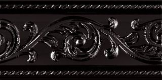 Carmen ceramic art Caprichosa бордюр Yara Negro 15*7.5