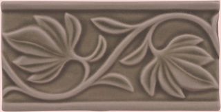 Adex Nature бордюр Relieve Hojas Marengo 15*7.5