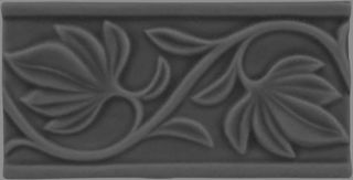 Adex Nature бордюр Relieve Hojas Charcoal 15*7.5