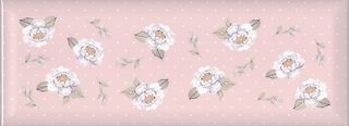 Kerama Marazzi Веджвуд декор Цветы розовый грань  40*15