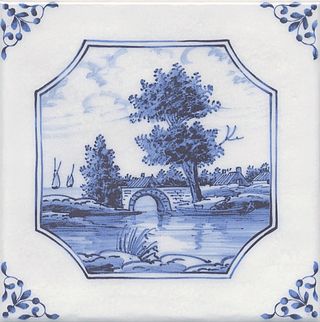 Kerama Marazzi Английский Делфт декор Мост  20*20