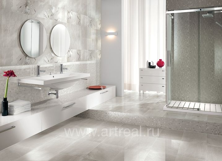 Керамогранит Brennero Goldeneye в интерьере ванной